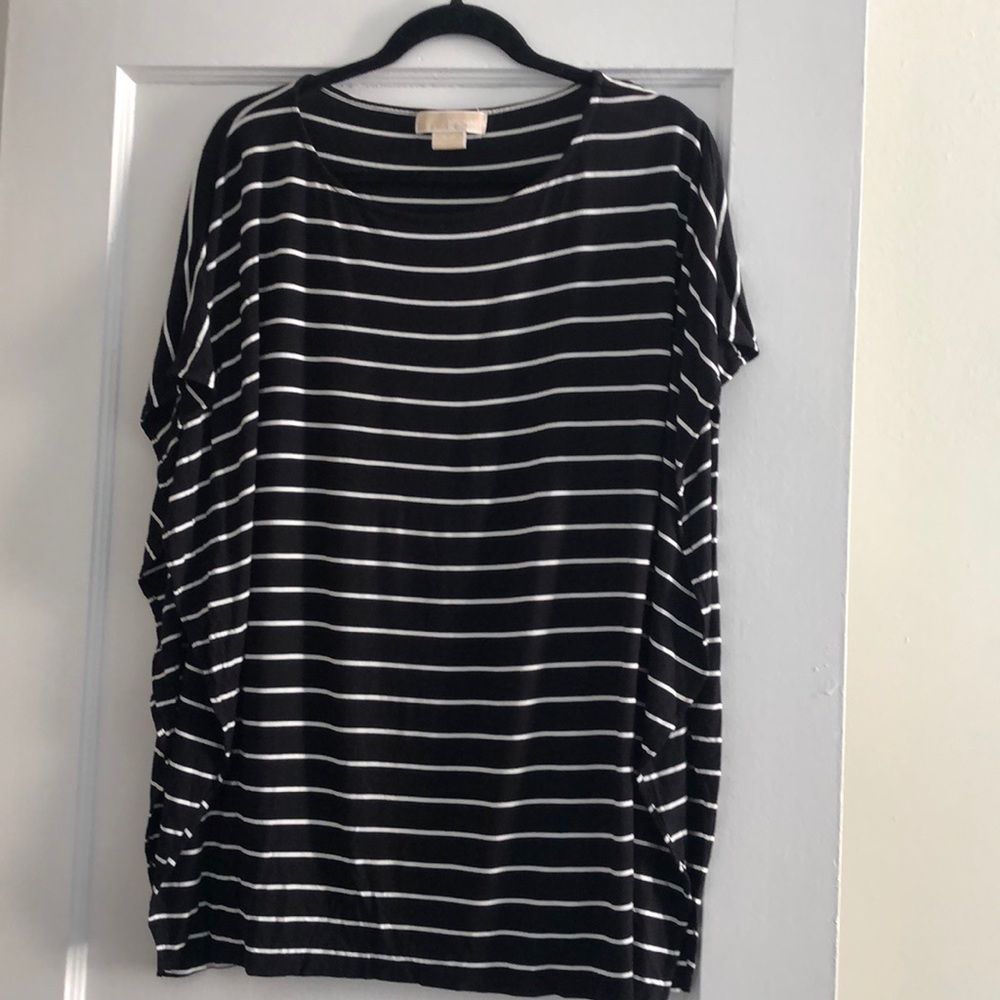 Striped Short Sleeve Michael Kors Blouse
